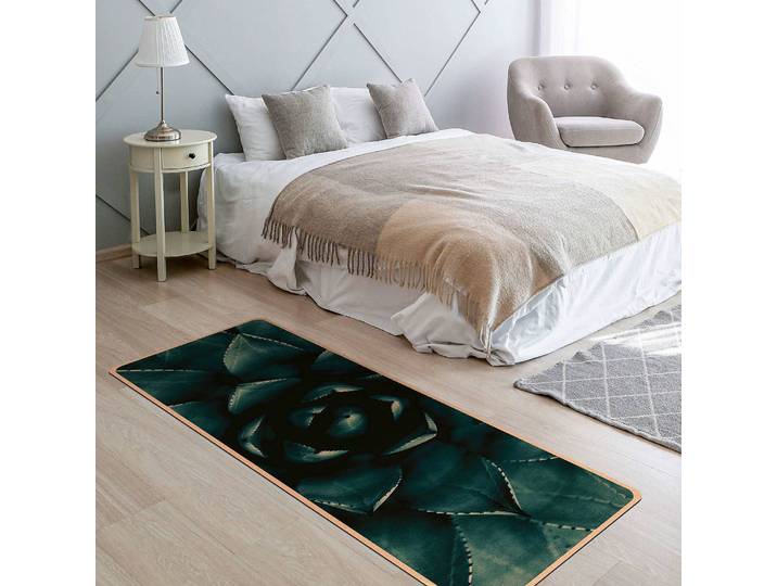 Tapis de yoga Succulentes II 183 x 61cm Vert/Bleu