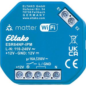Eltako Schaltaktor ESR64NP-IPM, für Smart Home, 1 Kanal, bis 16 Ampere, Unterputz, WLAN, Matter