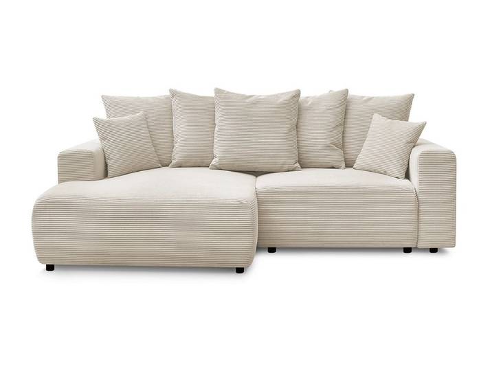 Ecksofa BOBOCHIC ATILLA Cord-Stoff beige