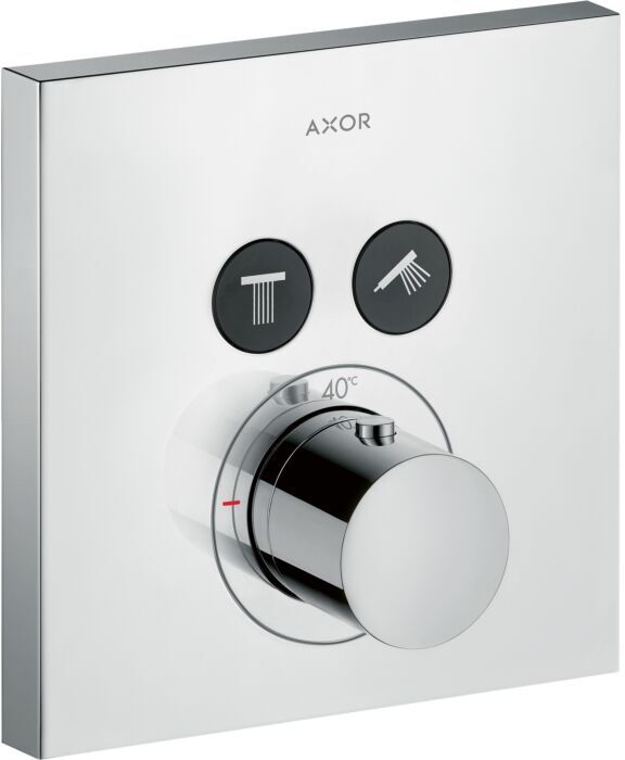 Hansgrohe Axor ShowerSelect Square Thermostat  36715000, Thermostat, 2 Verbraucher, chrom