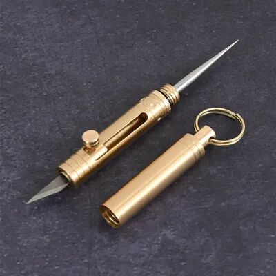 Perfect Picks Market Portable Brass EDC Toothpick Keychain Multi Tool For Camping And Everyday Carry a