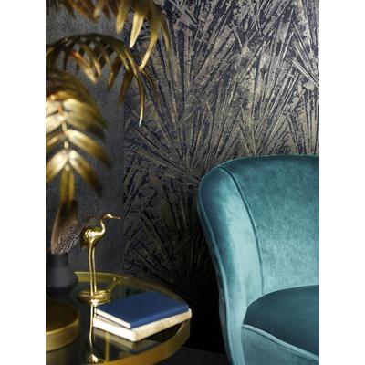 Vliestapete MARBURG "Palm", schwarz, B:0,7m L:10,05m, Vlies, Tapeten, Kunst moderne Tapete für Wohnzimmer Schlafzimmer Küche