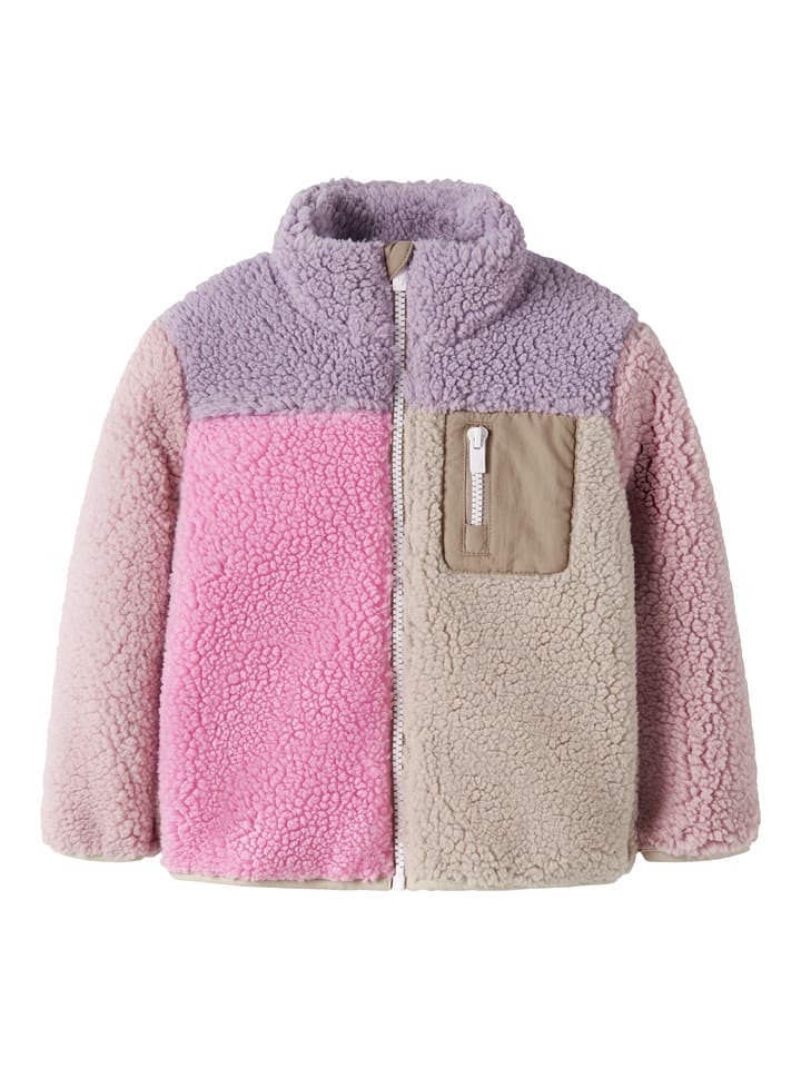 name it Fleecejacke "Monica" in Beige/ Lila - 92