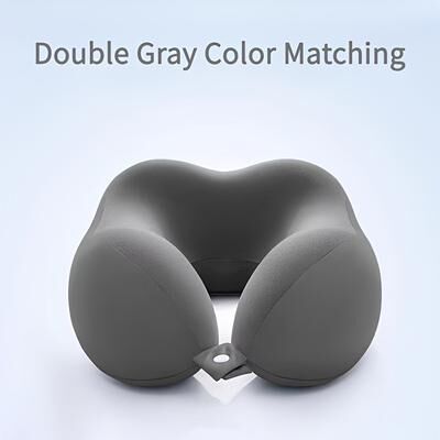 Uplifted Trends U Shaped Neck Pillow For Adults Ergonomic Travel And Office Support Medium Soft Comfort For Neck Protection dark Gray