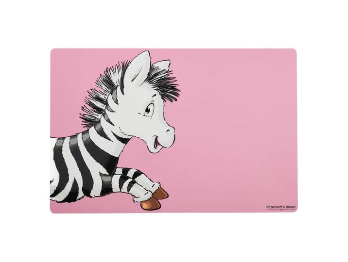 Platzset RITZENHOFF & BREKER Platzset Happy Zoo 45 x 30 cm , pink (zebra), Platzsets, Platzset