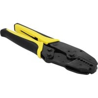 Universelle Koax Crimp-Zange, Crimpzange schwarz/gelb, für 7 verschiedene Durchmesser