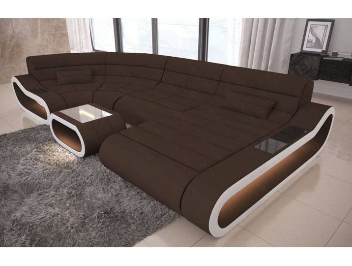 Stoff Wohnlandschaft Concept U-Form