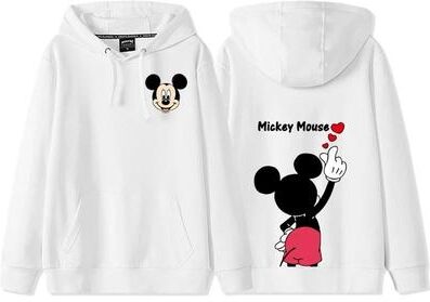 Inspired Living Donald & Daisy Cozy Couple Hoodie Disney Cartoon Fleece Sweatshirt For Women blue xs