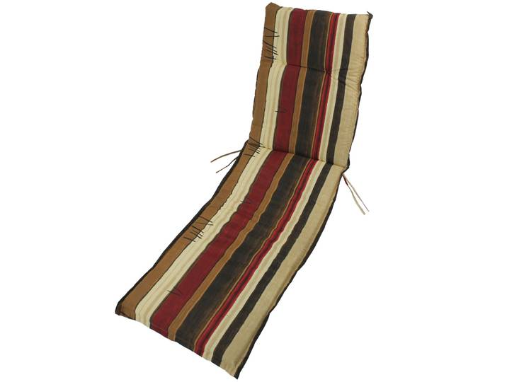 Liegen-Auflage, Streifenmuster, Erdtöne, Rollliegenauflage, 192 cm