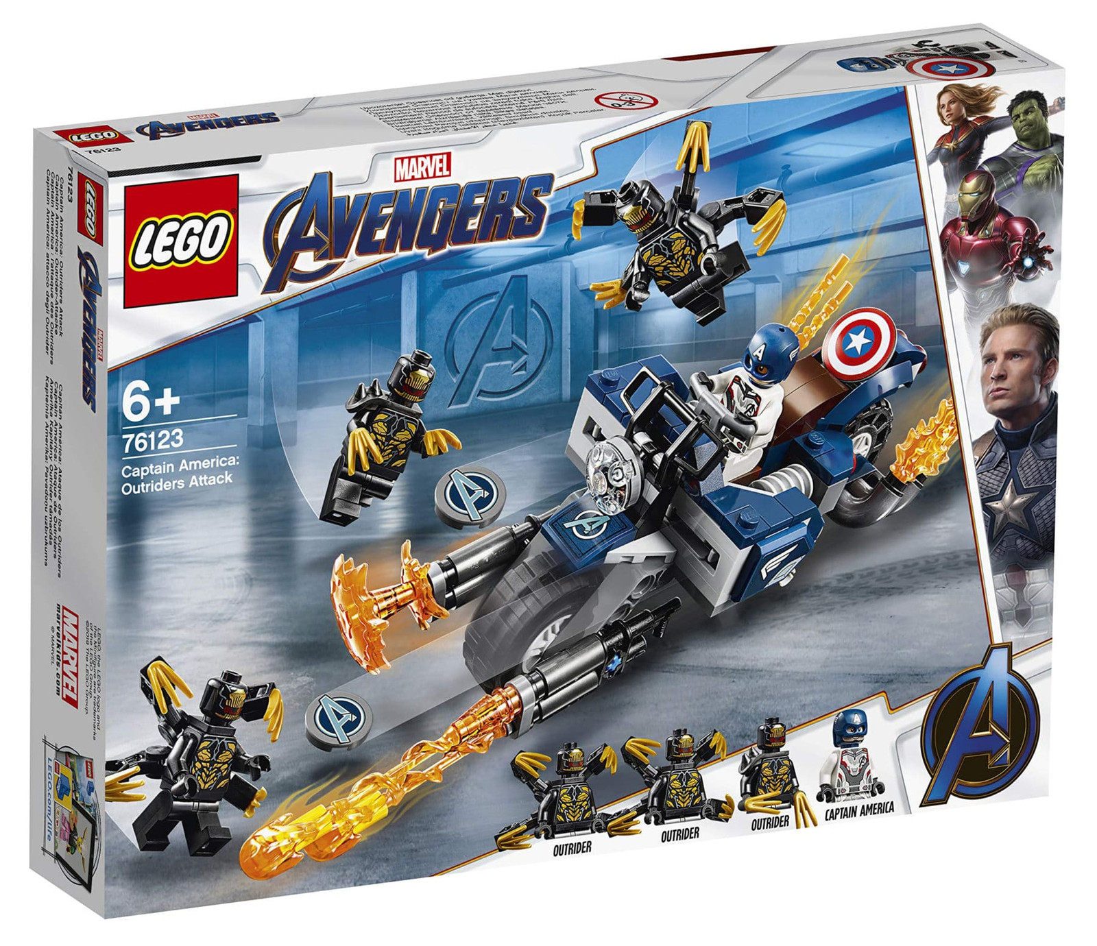LEGO Marvel Superhelden Captain America Aanval van de Outriders 76123