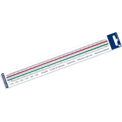 Staedtler, Lineal, Reduktionsmassstab (33 cm, Kunststoff)