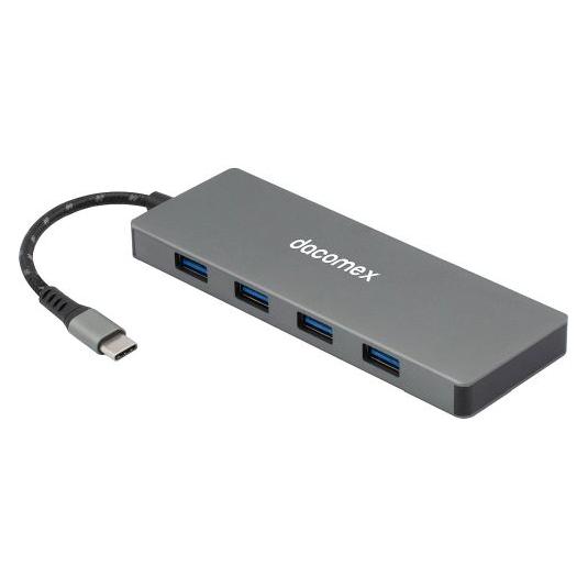 Dacomex USB Hub HB307, Eingang USB Type-C, Ausgang 7x Type-A, Recycling-Material (USB-C, 7 Ports) (HB307)