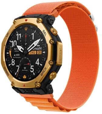 United Amazfit T Rex 3 Pro Alpine Loop Nylon Watch Band Breathable Replacement Sports Strap orange
