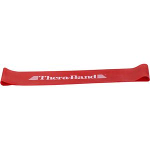 THERABAND Fitnessband Übungsband, mittel, 30,5 x 7,6 cm, bis 1,7 kg Widerstand, rot, Loop aus Latex