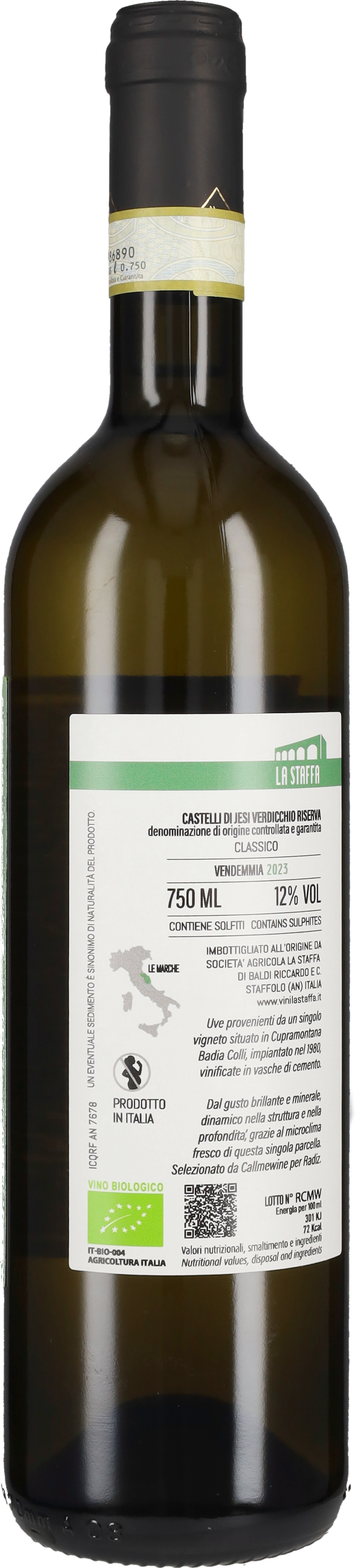 Verdicchio Castelli di Jesi Classico Riserva 'CM' Radiz La Staffa 2023