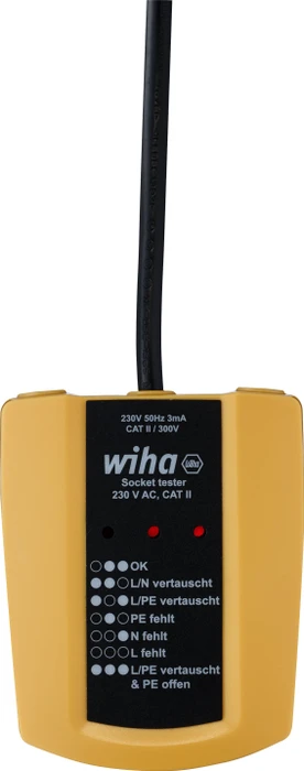 wiha 45220, 230 V AC, CAT II Steckdosentester