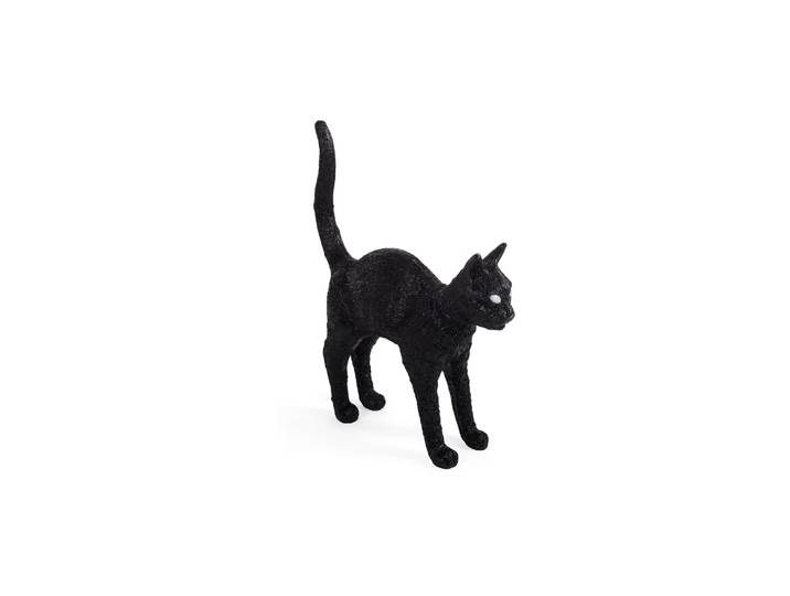 Seletti - Lampe sans fil rechargeable Jobby the cat - Noir - Résine - Designer Studio Job
