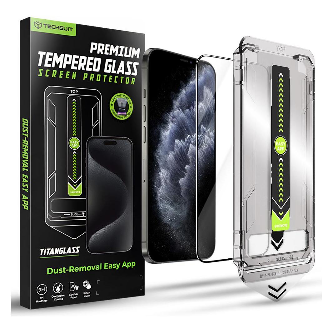 Techsuit - TitanGlass FullCover - iPhone X / iPhone XS / iPhone 11 Pro - Black (Apple iPhone 11 Pro, Apple iPhone X, Apple iPhone XS) (60302313)