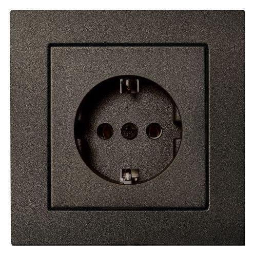 Liregus SOCKET OUTLET ĮKL16-204-01 EPSILON BLACK (4770025960691)