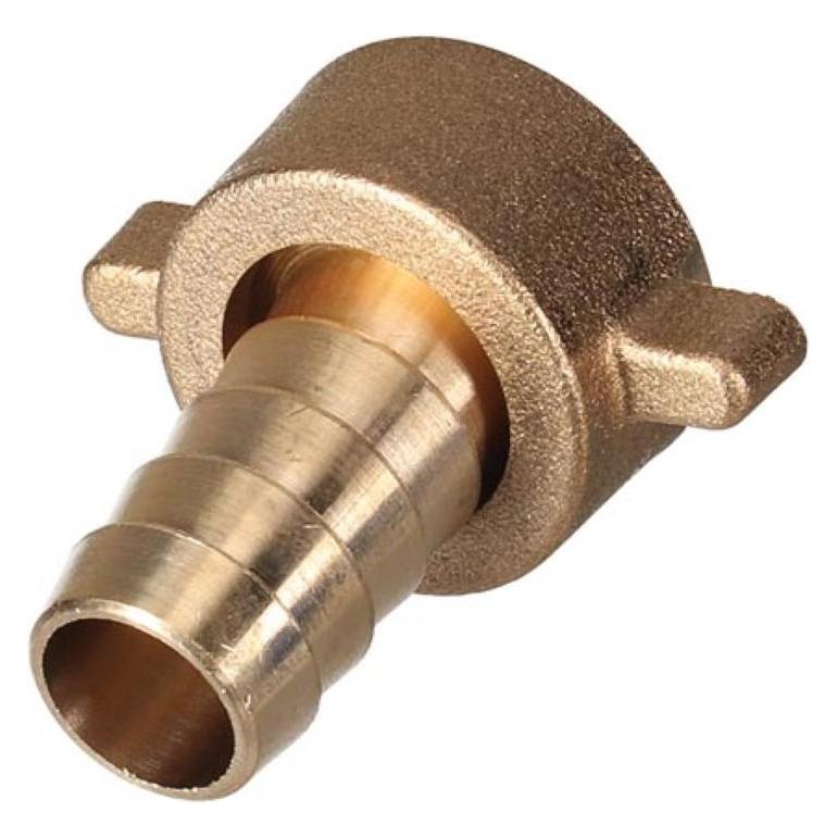 Auction MESSING-SCHLAUCHVERSCHRAUBUNG - INNENGEWINDE 3/4" - SCHLAUCH 5/8" (Hahnanschluss) (DT80004)