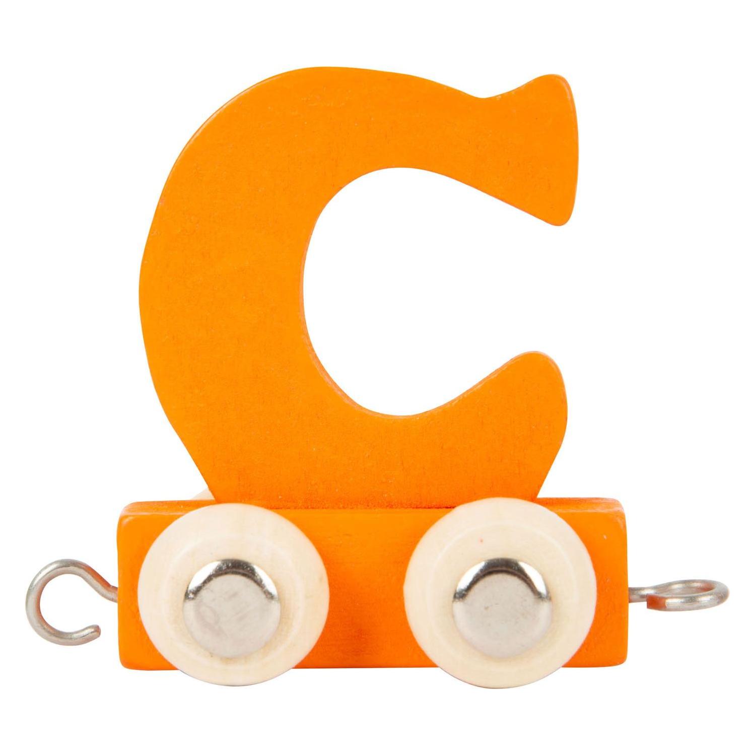 small foot - Holzbuchstabenzug Orange - C - 12 Stück (60694181)