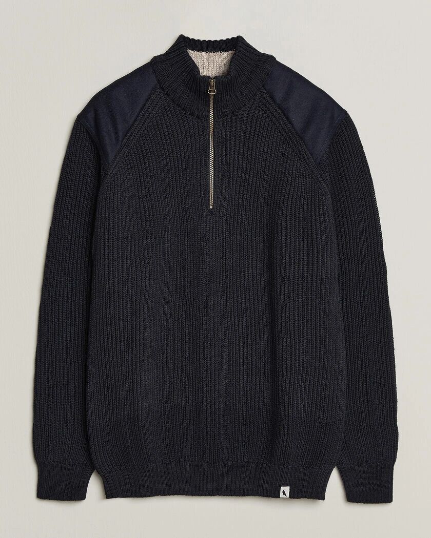 Peregrine Foxton Quarter Zip Jumperr Navy