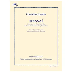 Massai (+CD) pour saxophone alto et clarinette basse (saxophone ténor) 2 partitions, Fachbücher von Christian Lauba