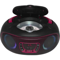 Denver TCL-212BT (FM, Bluetooth), Radio, Schwarz, Pink