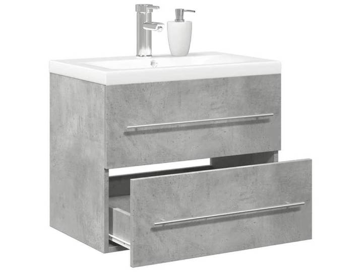 NEW 2026  Mobilier de salle de bain - lot de 2 - gris béton 60x38.5x48 cm L5975