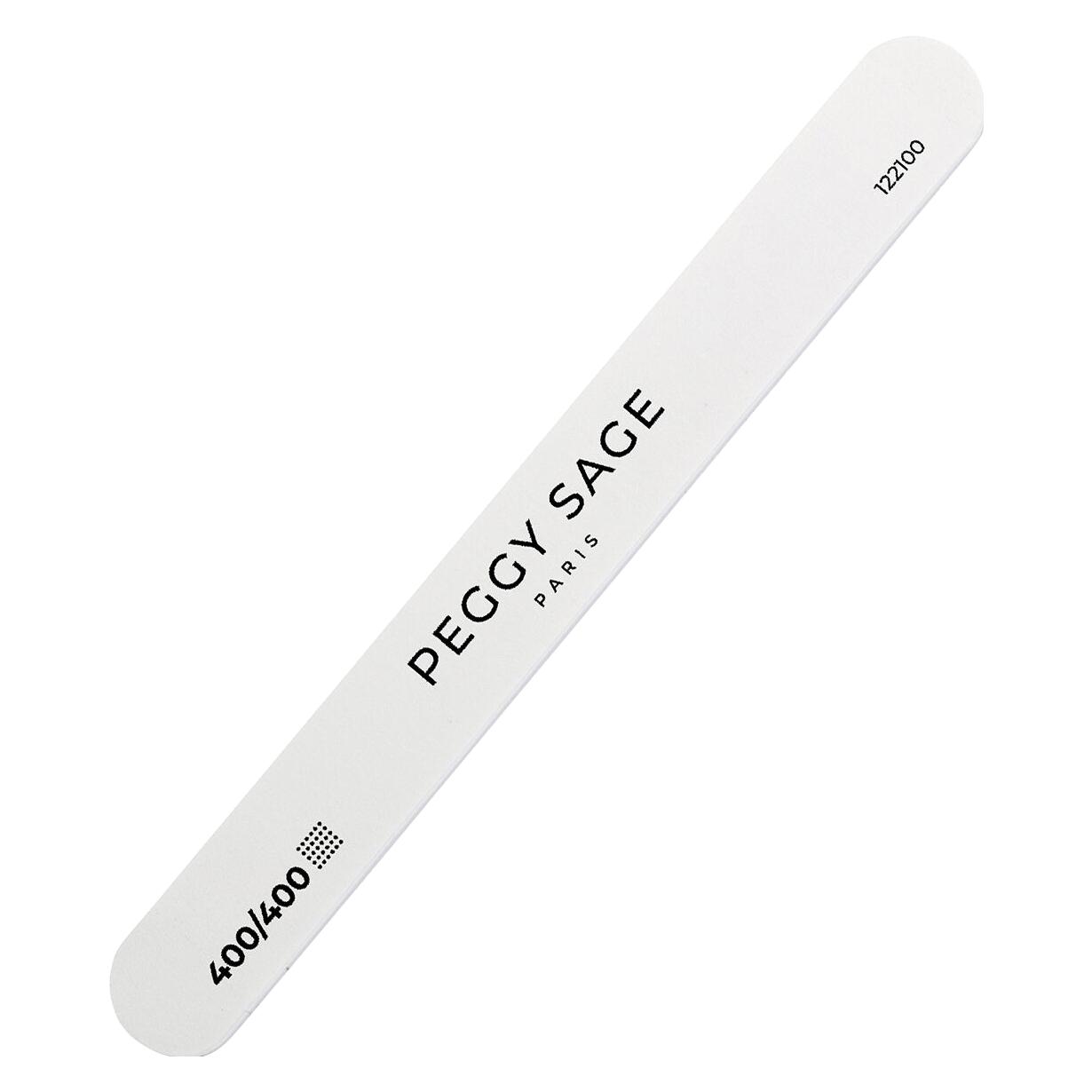 Peggy Sage 2-Way Nail File Double-Sided Nail File 400/400 White (3529311221005)