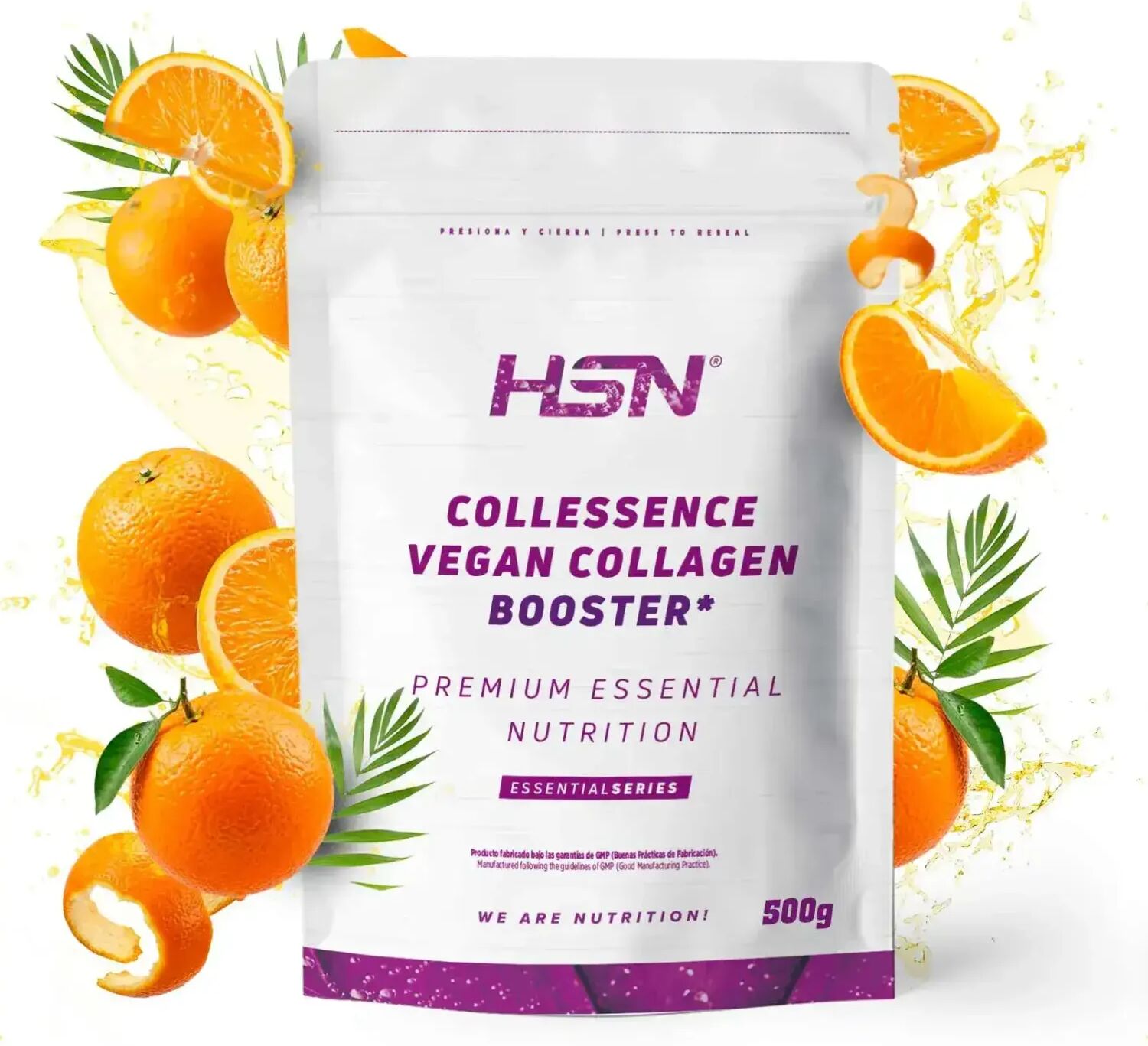 HSN Collessence vegan (collagen booster) 500g naranja tropical - Huesos y articulaciones - Polvo - 33  Servicios