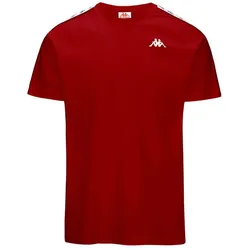Kappa, Herren, Sportshirt, Coen Slim 222 Banda (S), Rot, Weiss