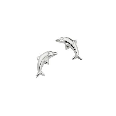 Paar Ohrstecker FIRETTI "Schmuck Geschenk Silber 925 Ohrschmuck Ohrringe Delfin", silberfarben, Ohrringe, Damen, Silber 925 (Sterlingsilber)