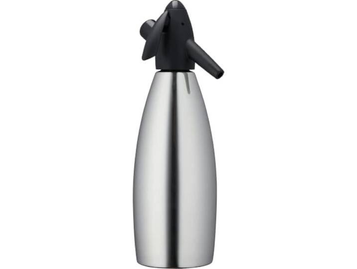 LOUIS TELLIER Siphon für Sprudelwasser Edelstahlbehälter 1L Sprudelwasser Sprudelndes Wasser Barzubehör Professionelle Qualität 18,5 x 9 x 32,5 cm