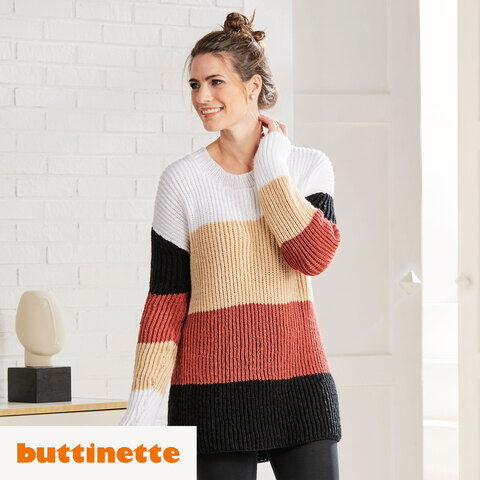 Strickanleitung – Legerer Patentpullover Versailles