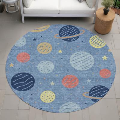 Addison Rugs Machine Washable Indoor/ Outdoor Modern Planets Chantille Rug