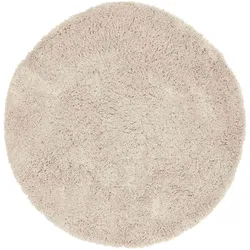 Teppich Celeste aus Viskose, rundes Design, Ø 250 cm, beige, weiche Haptik für Dein Zuhause