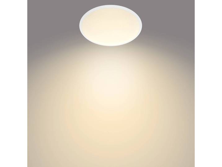 Philips LED Deckenleuchte Cavanal, dimmbar, weiß / opal, für Badezimmer, Metall