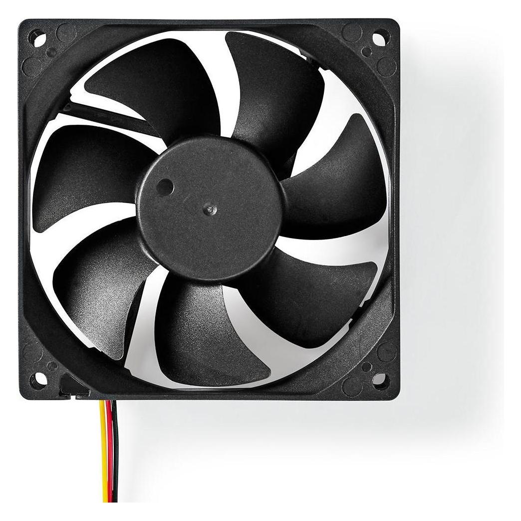 Nedis DC-Lüfter | DC | Lüftergrüsse: 92 mm | 3-pin | 26.7 dBA | Schwarz (92 mm, 1x) (DCFAN9225BK)