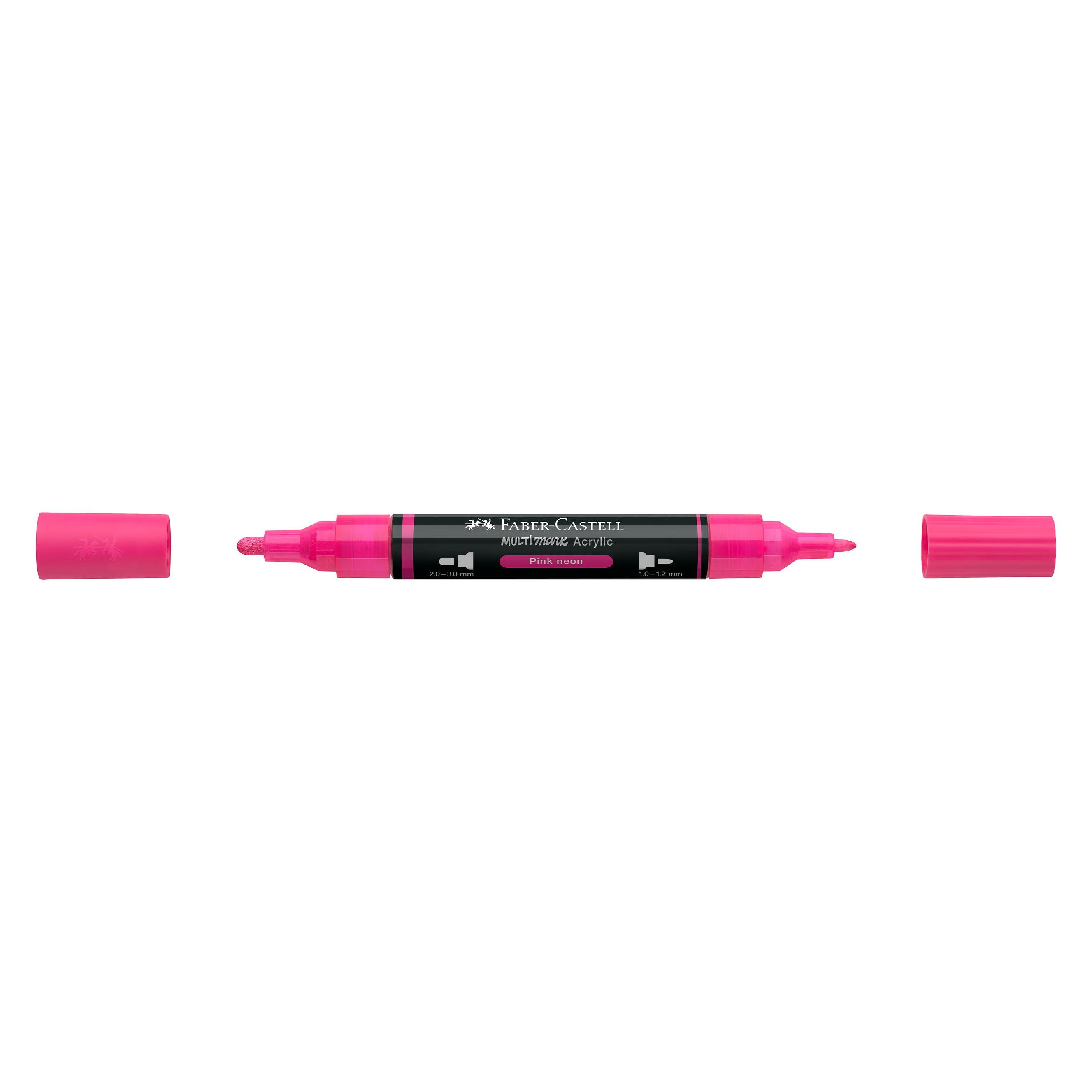 Faber-Castell Multimark Acrylic Marker. pink neon (1x) (185953)
