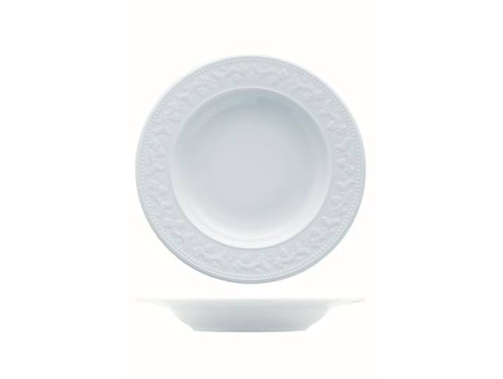 Elegantes 24-teiliges Speiseservice, 100% Porzellan, Weiß Inklusive Servierteller, Schüsseln und Dessertteller Spülmaschinen- und mikrowellengeeignet