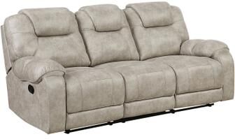 Fremont & Park Flannery Microfiber Manual Double Reclining Sofa