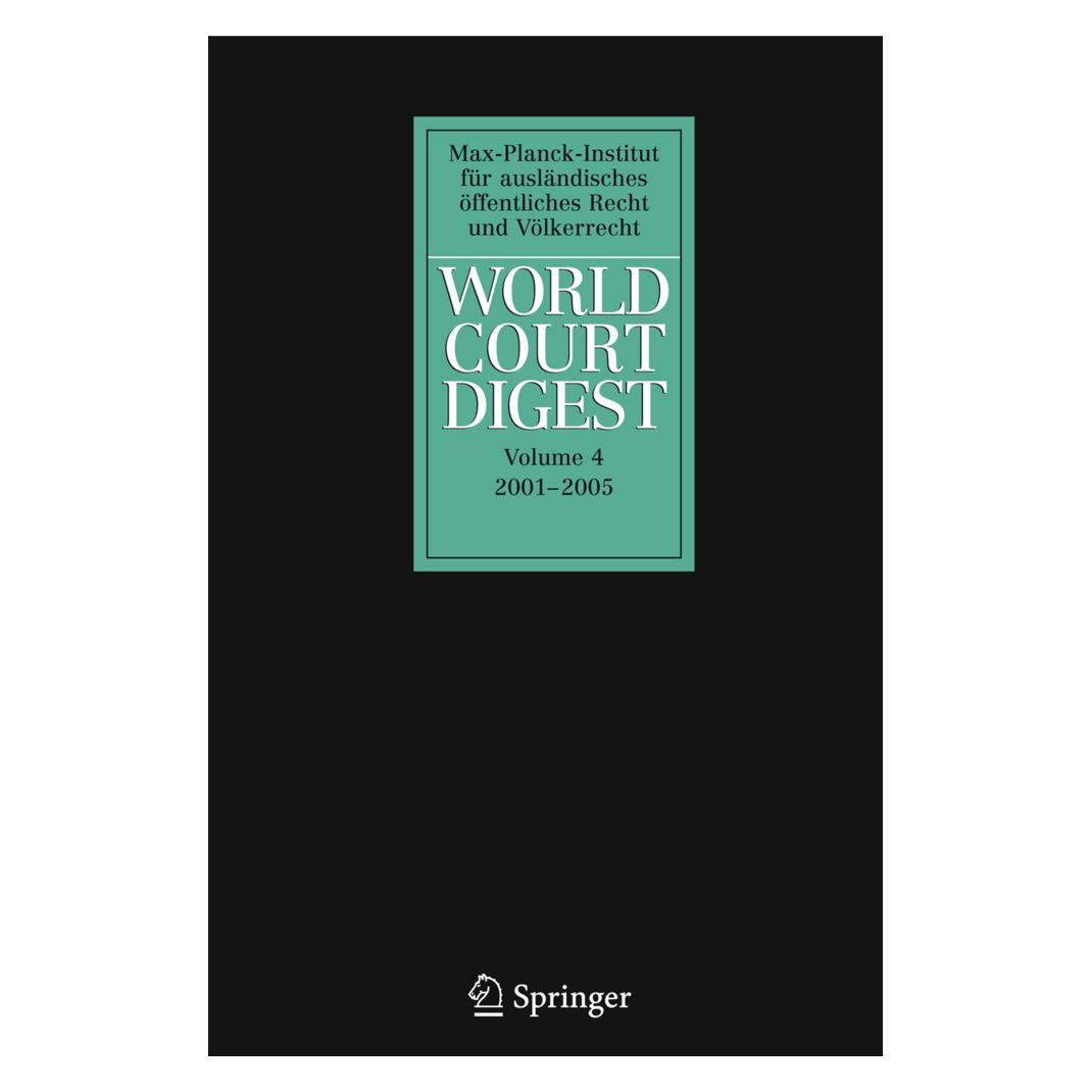 Springer World Court Digest 2001 - 2005 (Englisch, Softcover) (55946774)