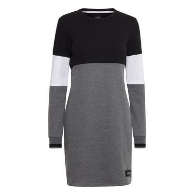 Sweatkleid OXMO "Sweatkleid OXOmila", Damen, Gr. M, N-Gr, schwarz, Obermaterial: 80% Polyester PES. 20% Baumwolle CO., Kleider Sweatkleid