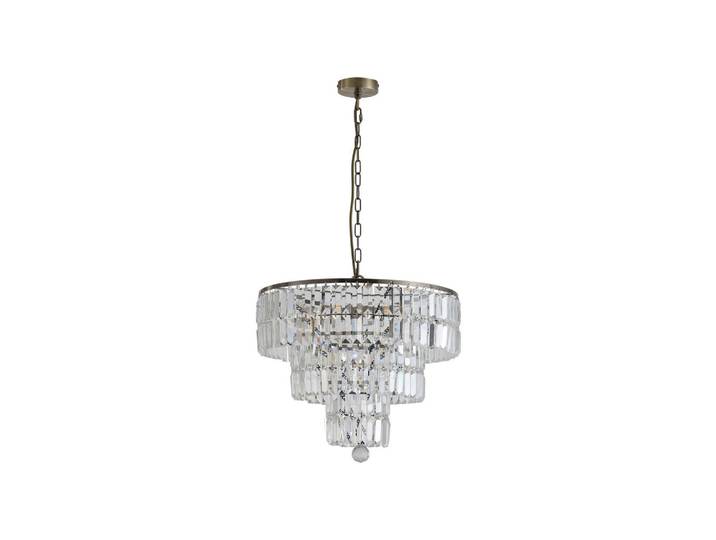 Hängeleuchte American Diner, Messingfarben, Metall, Glas, 45x150x50 cm, Europäischer Sicherheitsstandard, höhenverstellbar, Lampen & Leuchten, Innenbeleuchtung, Hängeleuchten, Pendelleuchten