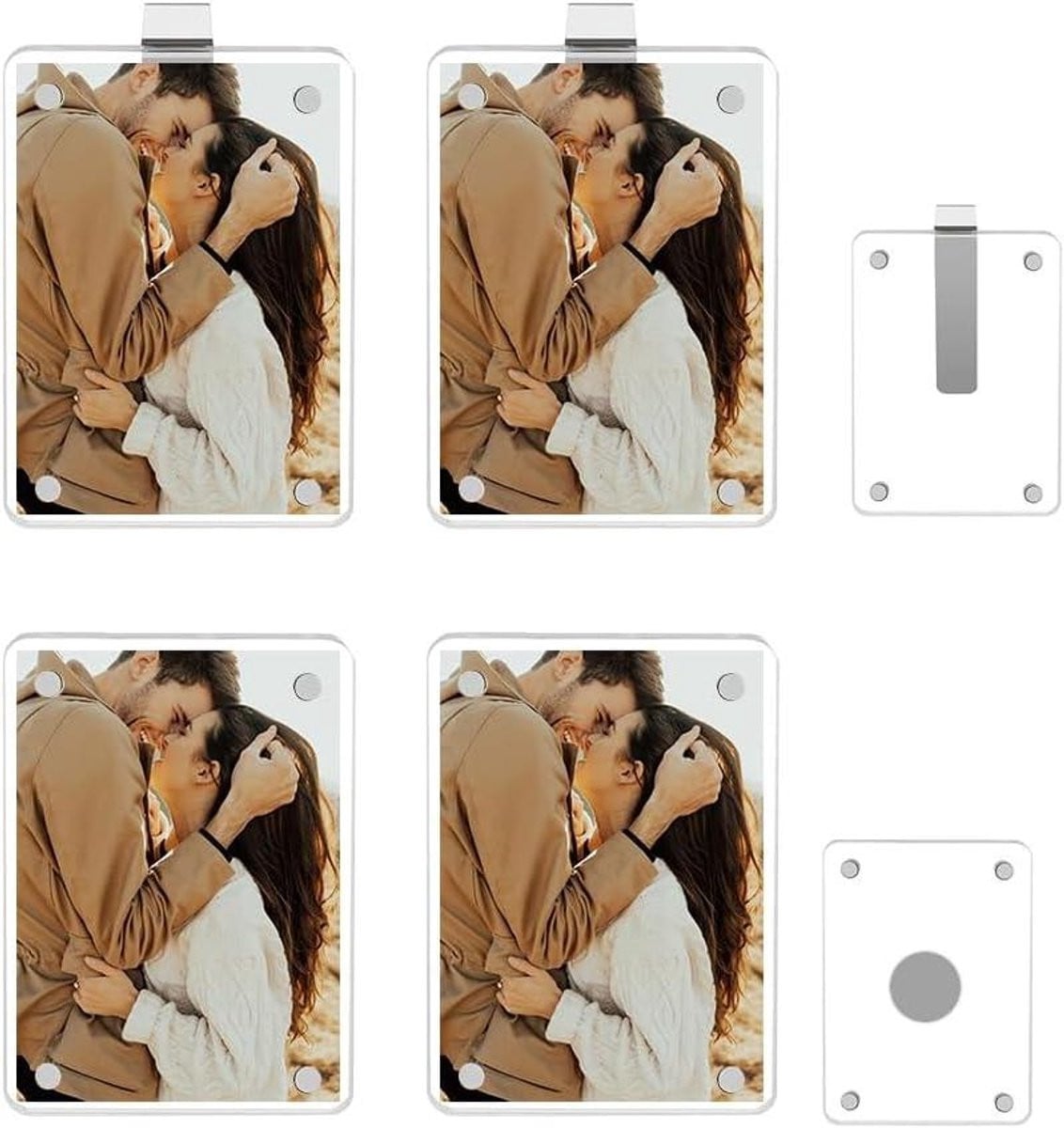 Magnetische Acryl Auto Fotohouder - Transparante Fotolijst voor Persoonlijke Herinneringen