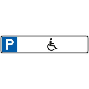 SafetyMarking Parkplatzschild aus Aluminium, 52 x 11 cm, behindertengerecht
