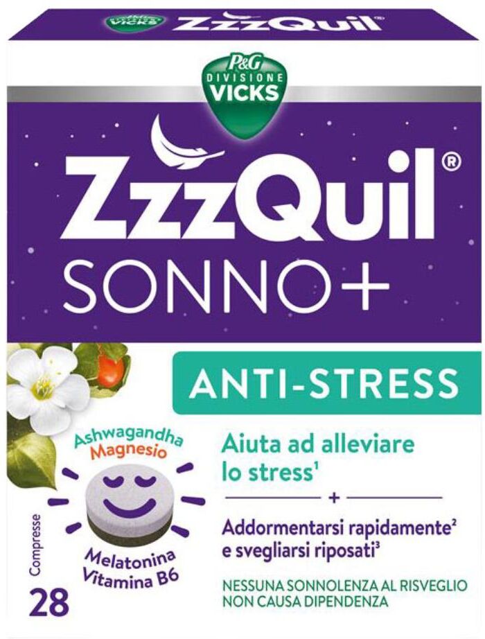 PROCTER & GAMBLE SRL ZzzQuil Sonno+ Anti-Stress, 28 Compresse