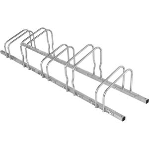 Moravia Fahrradständer Multi-Flex, Bodenmontage / freistehend, Einstellparker, Breite 182cm, für 5 Fahrräder