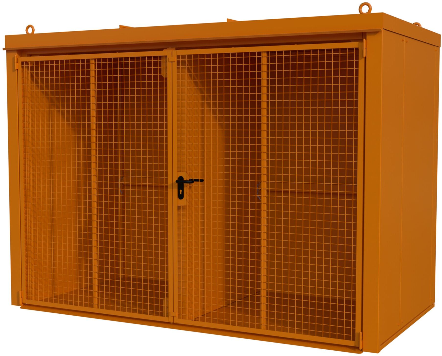 Bauer Südlohn Gasflaschen-Container GFC-B/W M4, lackiert, Gelborange (4477-34-1000-2000)